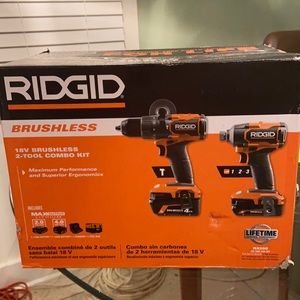RIDGID BRUSHLESS 18V 2-tool combo kit!